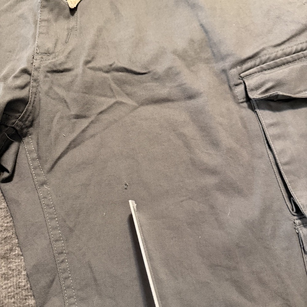 Stanley Mens 40 Green Cotton Twill Cargo Work Shorts Utility Rugged Pockets FLAW - Picture 7 of 12
